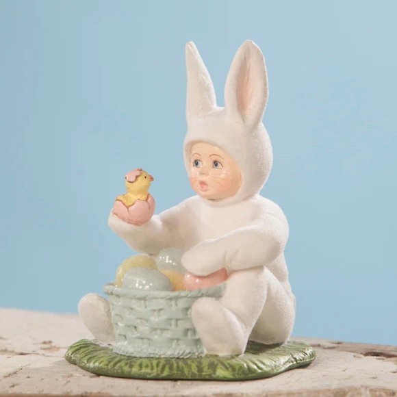 Bethany Lowe Easter Egg Surprise Boy In Bunny Costume Retired New